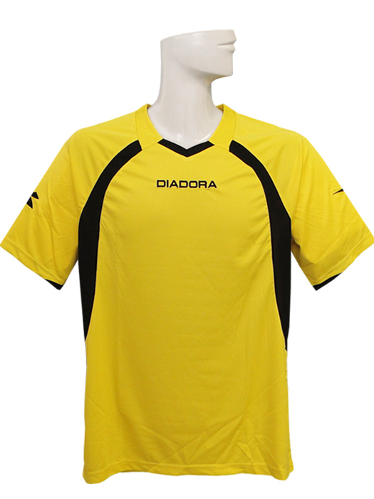 (ディアドラ) DIADORA/ゲームシャツ半袖/イエローXブラック/FG4310-1599/簡易配送(CARDのみ/送料注文後変更/1点限)