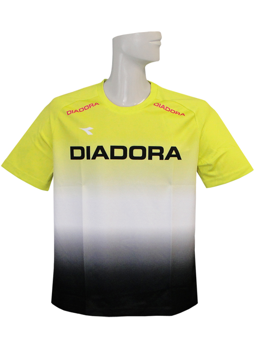 (ディアドラ) DIADORA/G2.0プラクティスシャツ半袖/イエローXブラック/FP4301-15/簡易配送(CARDのみ/送料注文後変更/1点限)