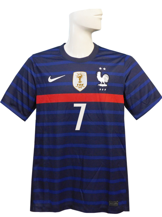 (ナイキ) NIKE/20/21フランス代表/ホーム/半袖/グリーズマン/2018W杯優勝パッチ付/CD0700-498