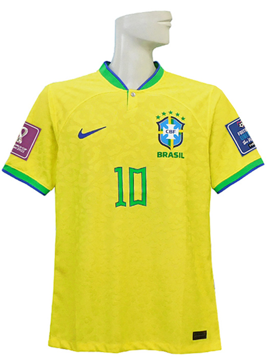 (ナイキ) NIKE/22/23ブラジル代表/オーセンティック/ホーム/半袖/ネイマール/2022W杯バッジ付/DN0618-740