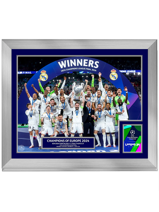 クラブオフィシャルグッズ/2024UEFAチャンピオンズリーグ FINAL オフィシャルフォト Winners Framed & Mounted/UEFA949